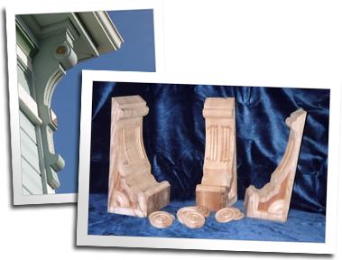 Corbels with rosettes