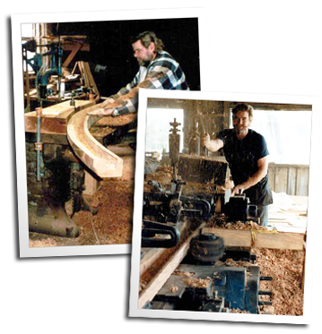 Master carpenter Eric Hollenbeck manufactures curved and straight gutter at the Blue Ox Millworks