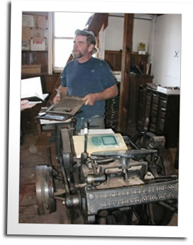 Eric explains the Chaise in the Blue Ox Print Shop
