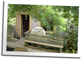 One of many buildings that comprise the Blue Ox's logging skid camp