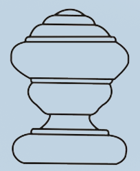 Beaded Urn Post Cap