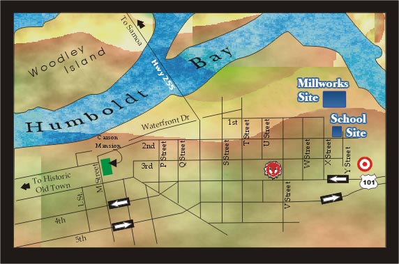 Map to Blue Ox School