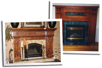 Two custom fireplaces by Blue Ox Millworks