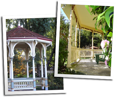 New custom gazebo with Blue Ox columns, and columns from Victorian Homes magazine.