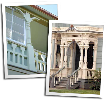 Schramsberg Vinyard columns and custom columns for the Simpson-Vance house in Eureka