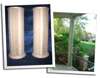 Custom barley twist staved columns and custom gazebo columns