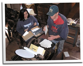 Blue Ox students go to work in the print shop